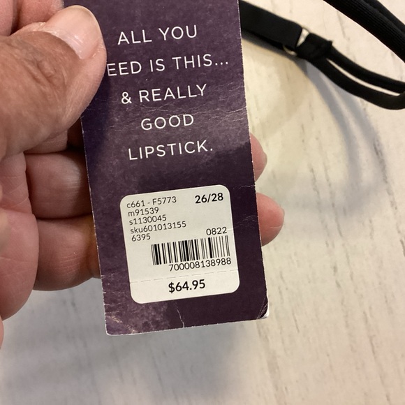 NWT Cacique Black Cami Lace Top (TOP ONLY) from 2-PC NIGHTIE SET SZ 26/28 $65 - Picture 7 of 11